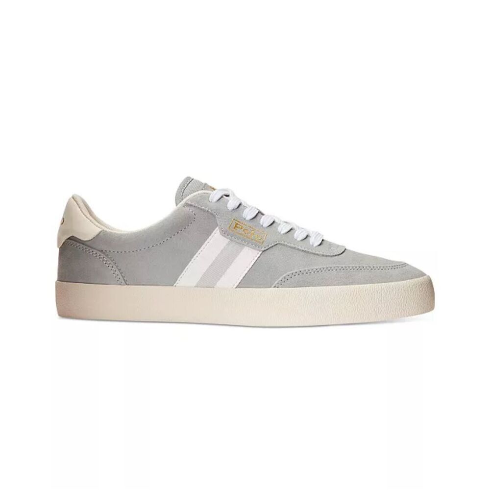 Ralph Lauren Polo Men Gray Suede Leather Sneaker  13 - Picture 2 of 6
